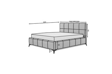 Kamble Sengeramme med Oppbevaring 160x200 cm - Beige - Møbler - Senger - Senger med oppbevaring