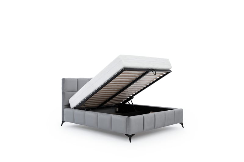 Kamble Sengeramme med Oppbevaring 160x200 cm - Beige - Møbler - Senger - Senger med oppbevaring