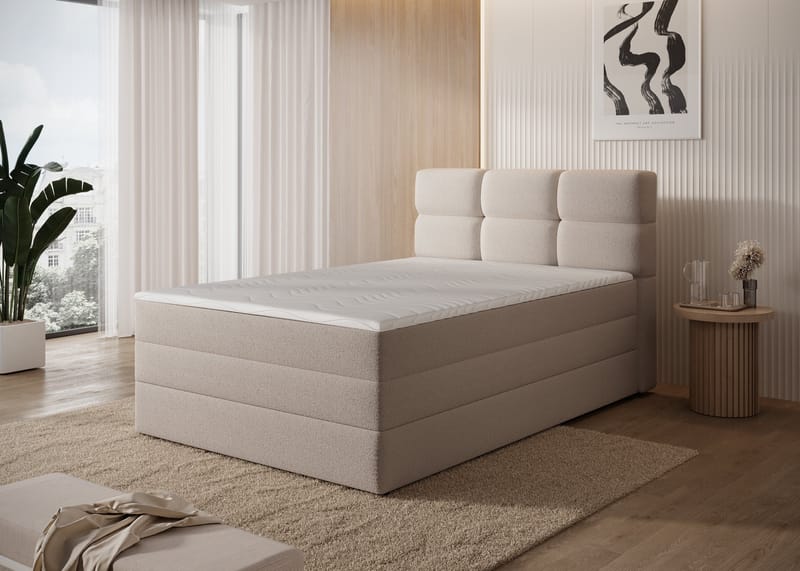 Kasped sengesett kontinentalseng med oppbevaring 120x200 cm - Paolli 18 - Møbler - Senger - Kontinentalsenger