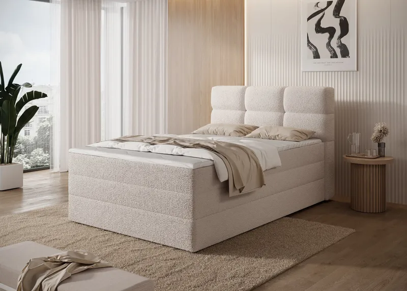 Kasped sengesett kontinentalseng med oppbevaring 140x200 cm - Royal 18 - Møbler - Senger - Kontinentalsenger