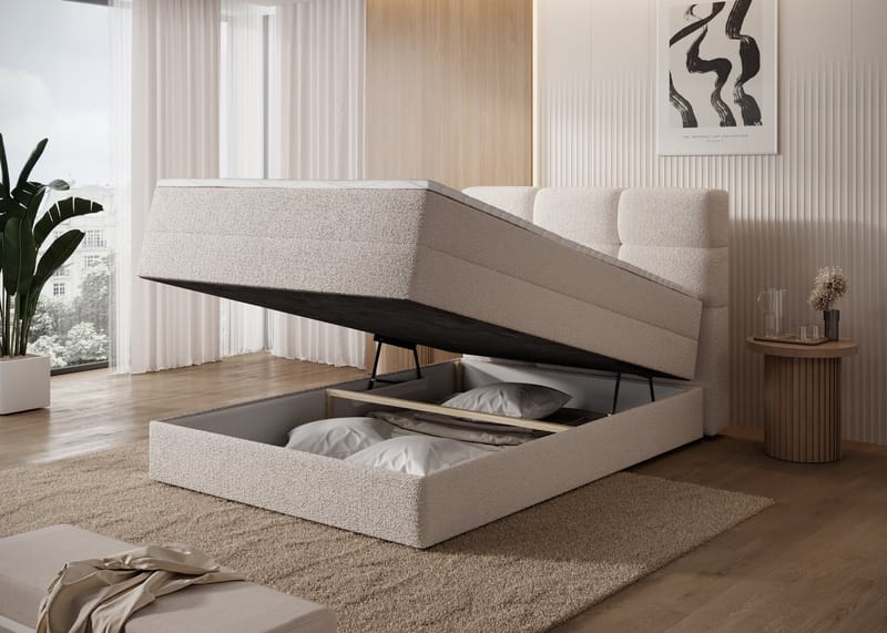 Kasped sengesett kontinentalseng med oppbevaring 140x200 cm - Royal 18 - Møbler - Senger - Kontinentalsenger