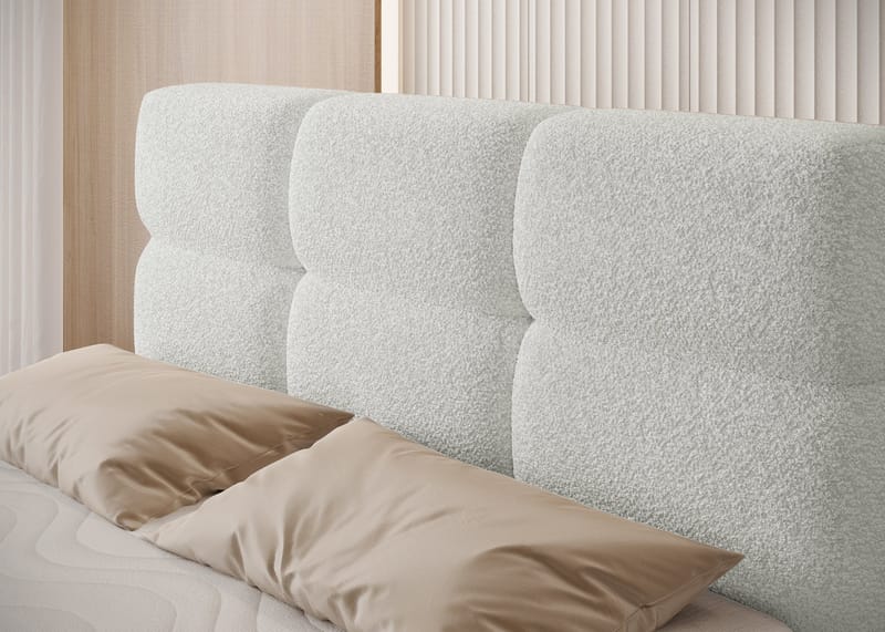 Kasped sengesett kontinentalseng med oppbevaring 140x200 cm - svart - Møbler - Senger - Kontinentalsenger