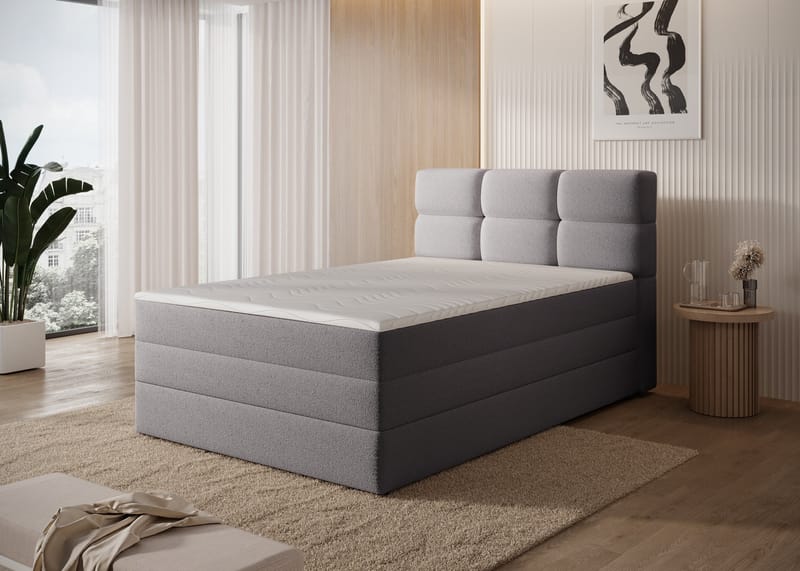 Kasped sengesett kontinentalseng med oppbevaring 140x200 cm - Paolli 04 - Møbler - Senger - Kontinentalsenger