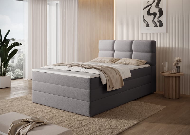 Kasped sengesett kontinentalseng med oppbevaring 140x200 cm - Paolli 04 - Møbler - Senger - Kontinentalsenger