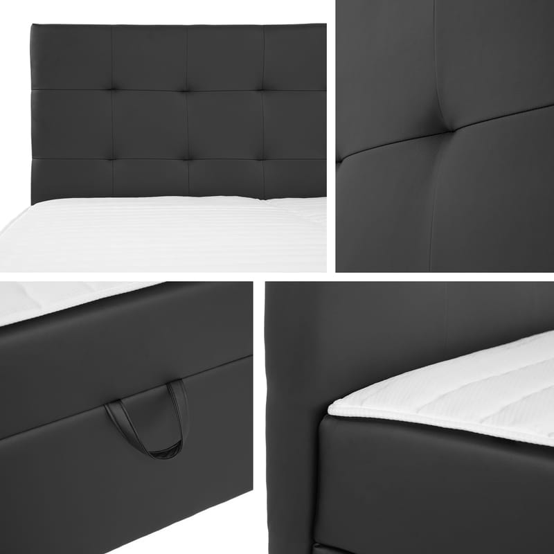 Kleiv kontinentalseng med oppbevaring 140x200 cm - beige - Møbler - Senger - Kontinentalsenger