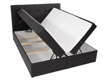 Kleiv kontinentalseng med oppbevaring 160x200 cm - beige - Møbler - Senger - Kontinentalsenger