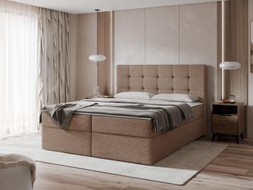 Kleiv kontinentalseng med oppbevaring 180x200 cm - brun - Møbler - Senger - Kontinentalsenger