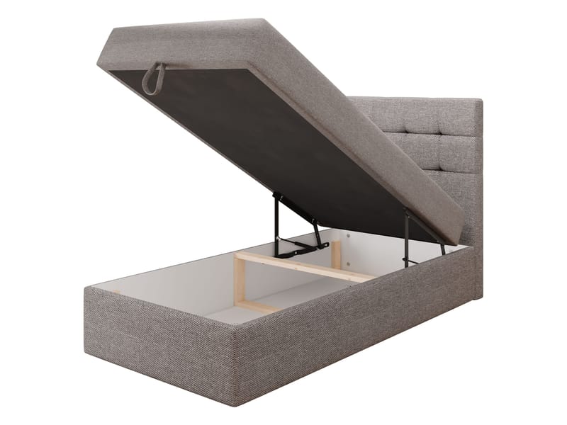 Kleiv kontinentalseng med oppbevaring 80x200 cm - beige - Møbler - Senger - Kontinentalsenger