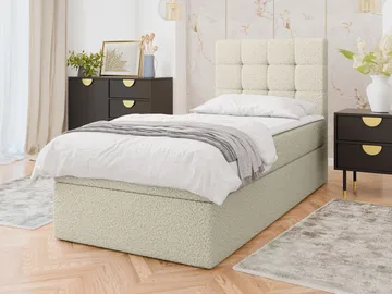 Kleiv kontinentalseng med oppbevaring 90x200 cm - beige - Møbler - Senger - Kontinentalsenger