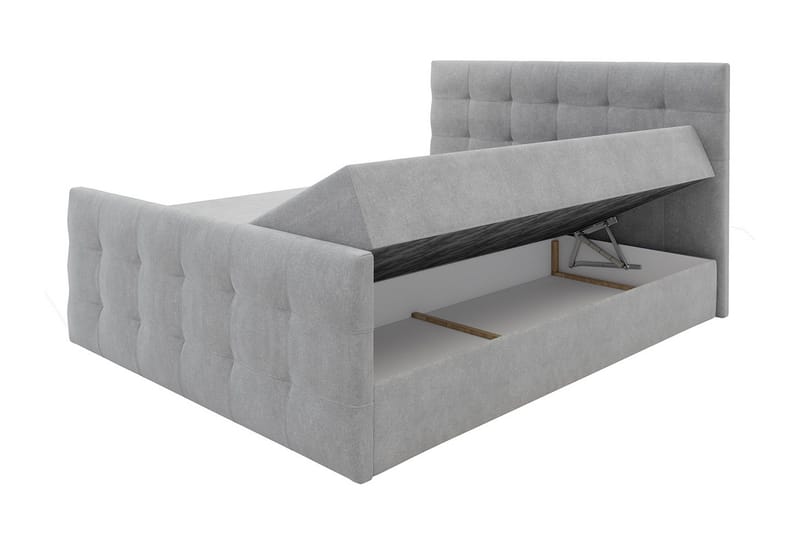 Kleos Kontinentalseng 180x200 cm med Sengegavl - Grå - Møbler - Senger - Kontinentalsenger