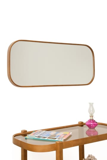 Kommode- og speilsett (2 deler) Wallxpert Alaska-sett (103 x 85 x 42 cm) Valnøtt transparent - valnøtt transparent - Møbler - Senger - Møbelsett til soverom