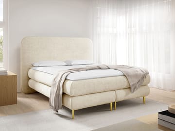 Komplett kontinentalseng AMARETTO Nazar 225.01 140 x 200 cm - lys beige - Møbler - Senger - Kontinentalsenger