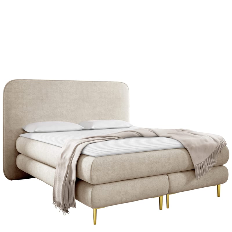 Komplett kontinentalseng AMARETTO Nazar 225.02 140 x 200 cm - beige - Møbler - Senger - Kontinentalsenger