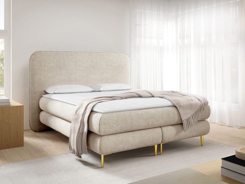 Komplett kontinentalseng AMARETTO Nazar 225.02 160 x 200 cm - beige - Møbler - Senger - Kontinentalsenger