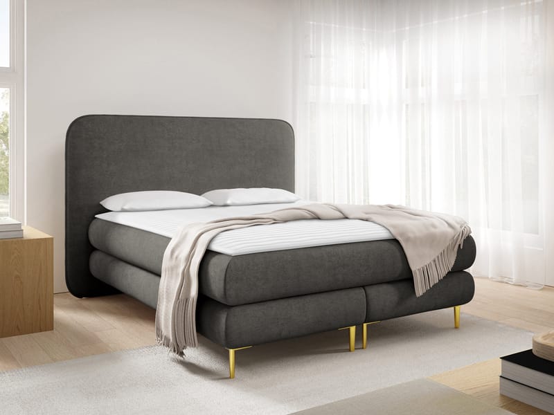 Komplett kontinentalseng AMARETTO Nazar 225.06 180 x 200 cm - mørkegrå - Møbler - Senger - Kontinentalsenger