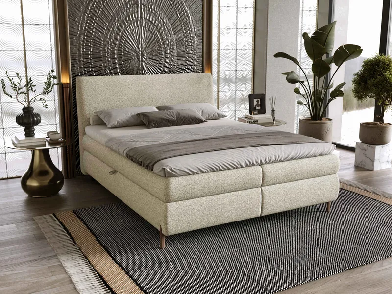 Komplett kontinentalseng EVIA Adventure 06 160 x 200 cm - beige - Møbler - Senger - Kontinentalsenger