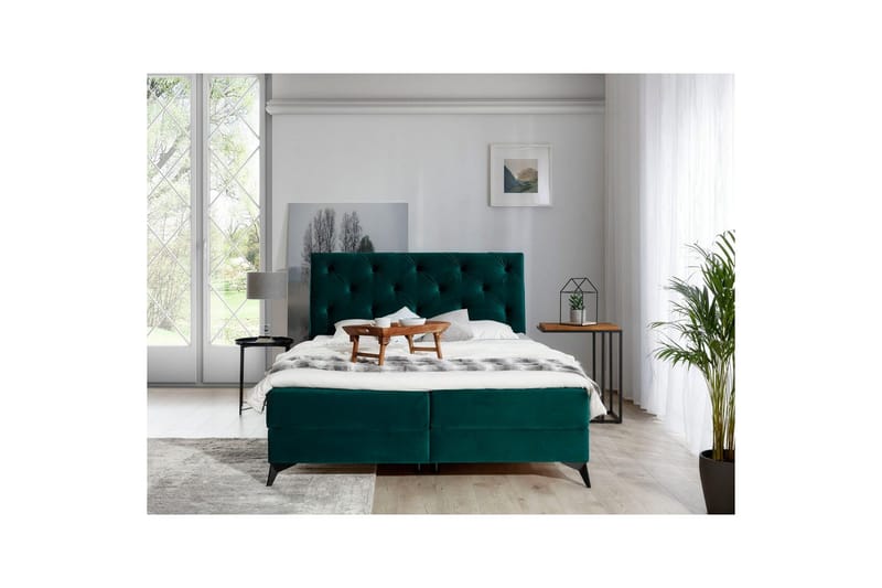 Komplett sängpaket kontinentalsäng Eltap Mörkgrön 180x200 DEL