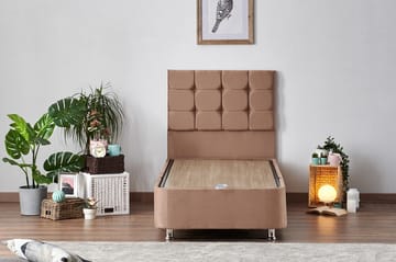 Adilen Kontinentalseng 120x200 cm - Lysebrun - Møbler - Senger - Senger med oppbevaring