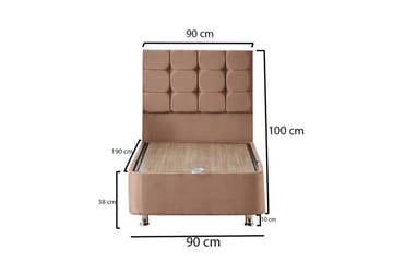 Adilen Kontinentalseng 90x190 cm - Lysebrun - Møbler - Senger - Senger med oppbevaring
