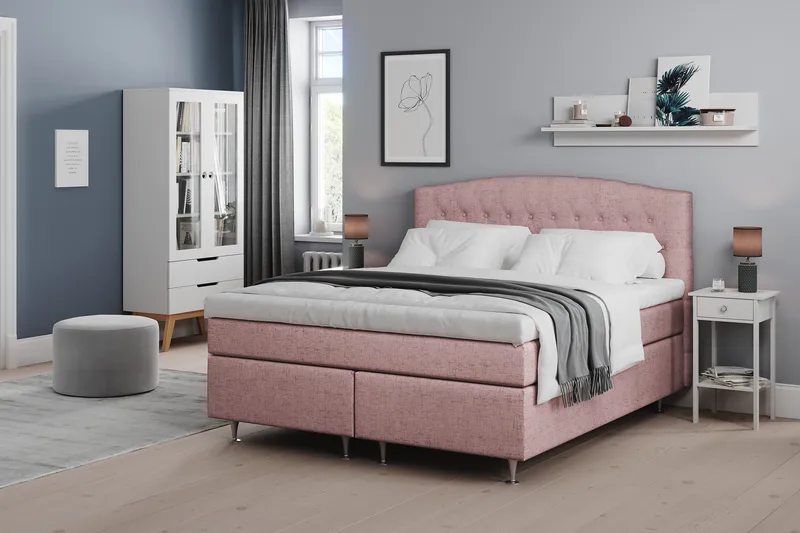 Belda Sengepakke 160x200 Fast - Rosa - Møbler - Senger - Kontinentalsenger