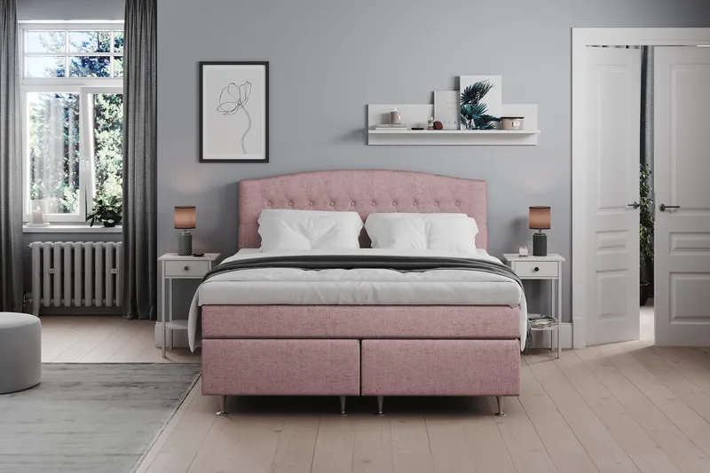 Belda Sengepakke 160x200 Fast - Rosa - Møbler - Senger - Kontinentalsenger