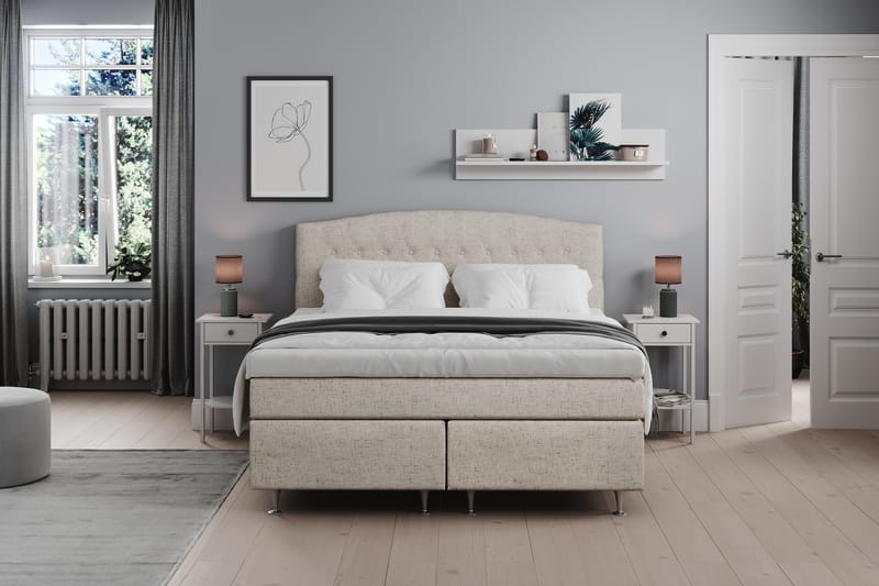 Belda Sengepakke 160x200 Fast/Medium - Beige - Møbler - Senger - Kontinentalsenger