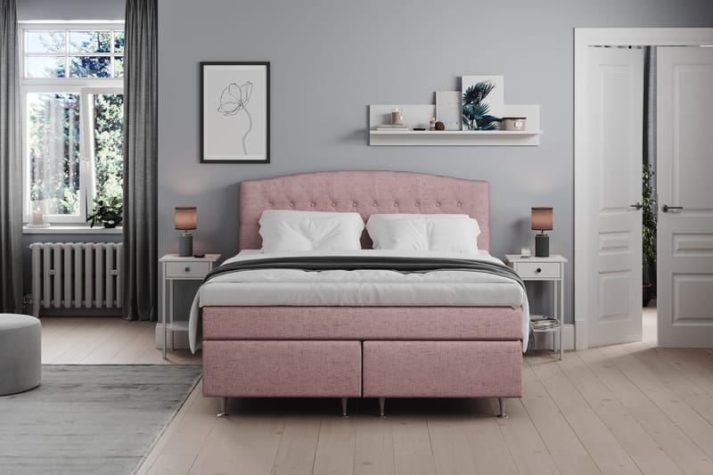Belda Sengepakke 180x200 Fast - Rosa - Møbler - Senger - Kontinentalsenger