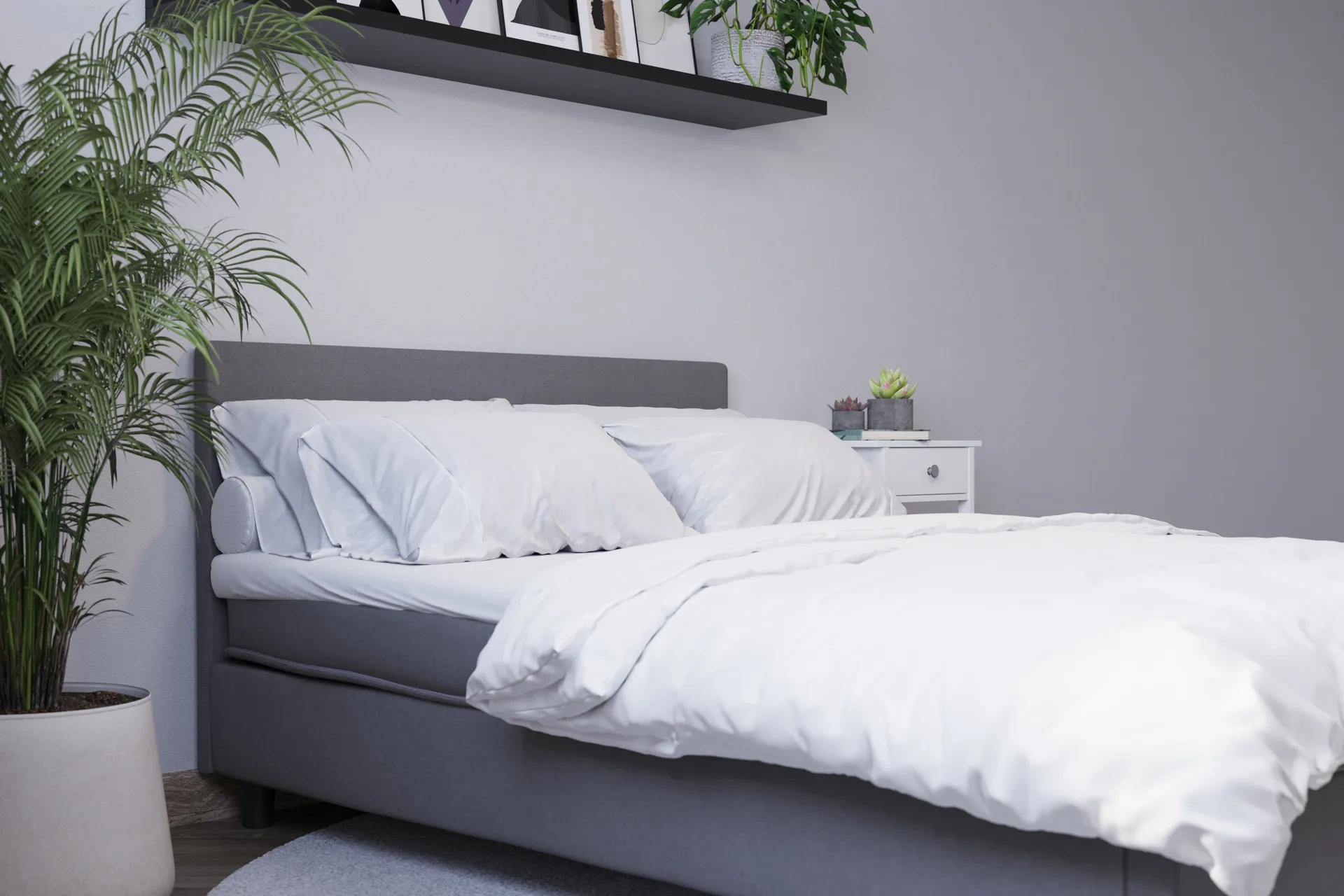 Komplett Sengepakke Billingen 140x200 cm - Grå - Møbler - Senger - Kontinentalsenger