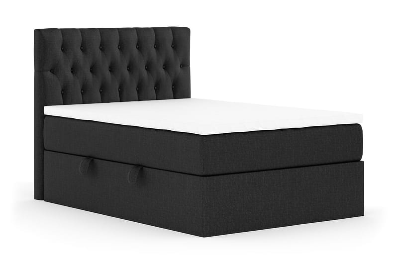 Box Bed Boxy Svart/Grå - 120x200 cm - Senger med oppbevaring - Komplett sengepakke