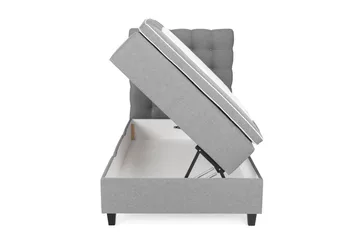 Komplett Sengepakke Boxford Seng med Oppbevaring 105x200 - Lysgrå - Møbler - Senger - Enkeltsenger