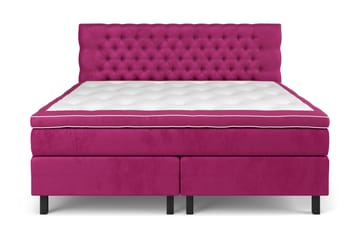 Komplett Sengepakke Celine 210x210 cm - Rosa/Fløyel - Møbler - Senger - Kontinentalsenger