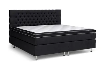 Celine Kontinentalseng 210x210 cm - Svart/Fløyel - Møbler - Senger - Kontinentalsenger