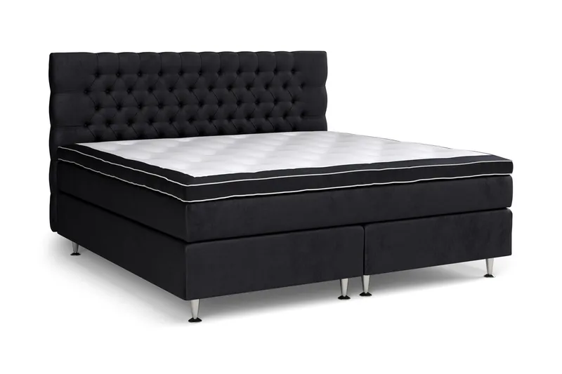 Celine Kontinentalseng 210x210 cm - Svart/Fløyel - Møbler - Senger - Kontinentalsenger