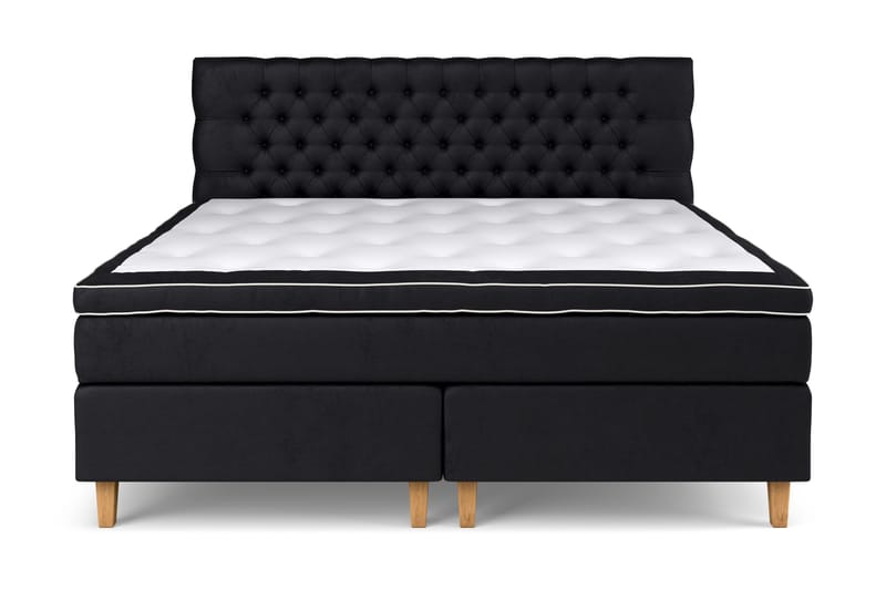 Celine Kontinentalseng 210x210 cm, Svart/Fløyel