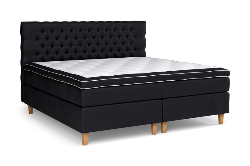 Celine Kontinentalseng 210x210 cm - Svart/Fløyel - Møbler - Senger - Kontinentalsenger