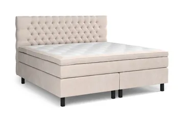 Celine Sengepakke 210x210 cm - Beige/Fløyel - Møbler - Senger - Kontinentalsenger