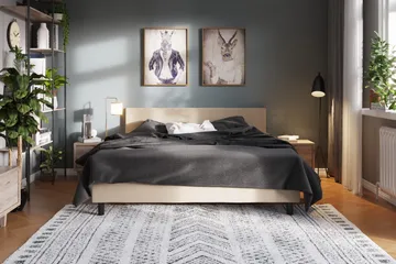 Charm Komplett Sengpakke 180x200 cm med sengegavl - Beige - Møbler - Senger - Enkeltsenger