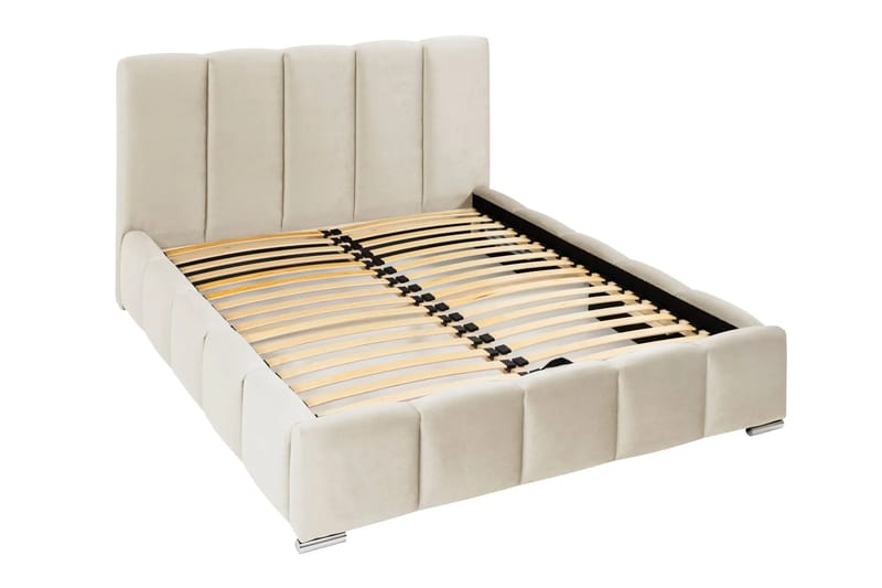 Cleaton sengeramme 180x200 cm med oppbevaring, HVILA skummadrass og overmadrass i polyesterskum med vaskbart trekk - Grå/hvit - Møbler - Senger - Komplett sengepakke