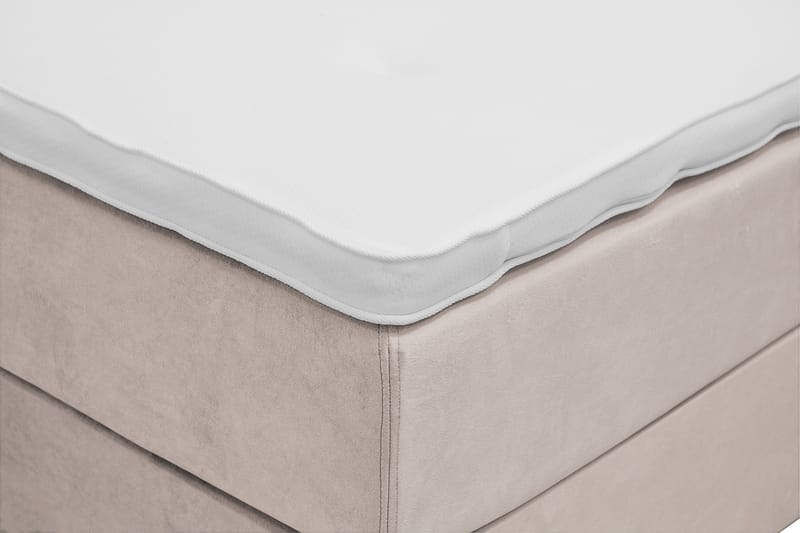 Komplett Sengepakke Dream 140x200 cm Asymmetriske knapper - Beige - Møbler - Senger - Kontinentalsenger