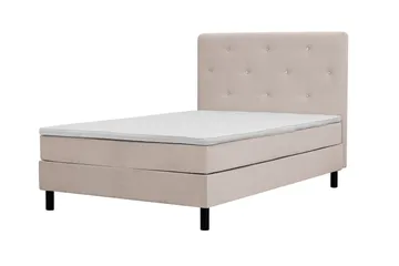 Komplett Sengepakke Dream 140x200 cm Asymmetriske knapper - Beige - Møbler - Senger - Kontinentalsenger