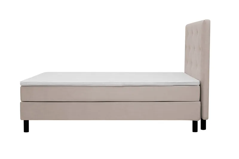 Komplett Sengepakke Dream 140x200 cm Asymmetriske knapper - Beige - Møbler - Senger - Kontinentalsenger