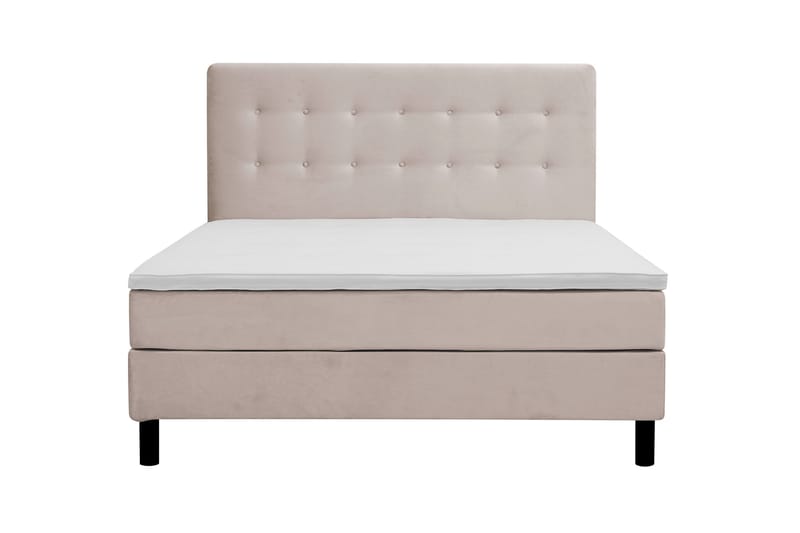 Komplett Sengepakke Dream 160x200 cm Knapper - Beige - Møbler - Senger - Kontinentalsenger