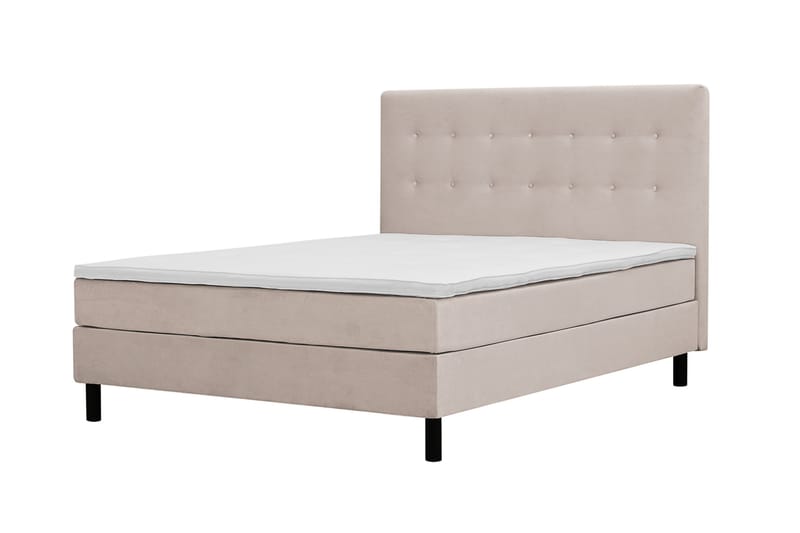 Komplett Sengepakke Dream 160x200 cm Knapper - Beige - Møbler - Senger - Kontinentalsenger
