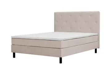 Komplett Sengepakke Dream 180x200 cm Asymmetriske knapper - Beige - Møbler - Senger - Kontinentalsenger