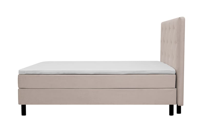Komplett Sengepakke Dream 180x200 cm Asymmetriske knapper - Beige - Møbler - Senger - Kontinentalsenger