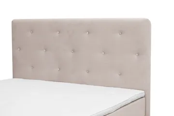 Komplett Sengepakke Dream 180x200 cm Asymmetriske knapper - Beige - Møbler - Senger - Kontinentalsenger