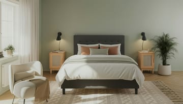 Komplett Sengepakke Dream 180x200 cm - Mørkegrå - Møbler - Senger - Kontinentalsenger