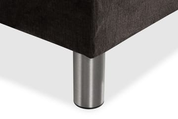 Ella Sengepakke 120x200cm Rutete Sengegavl - Mørkegrå / fløyel - Møbler - Senger - Enkeltsenger