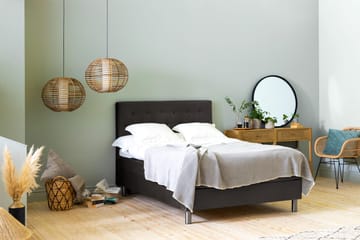 Ella Sengepakke 140x200cm Dypheftet - Mørkegrå / fløyel - Møbler - Senger - Kontinentalsenger