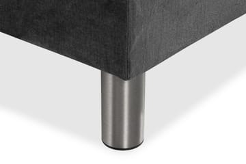 Ella Sengepakke 140x200cm Dypheftet Sengegavl - Mørkegrå / fløyel - Møbler - Senger - Kontinentalsenger